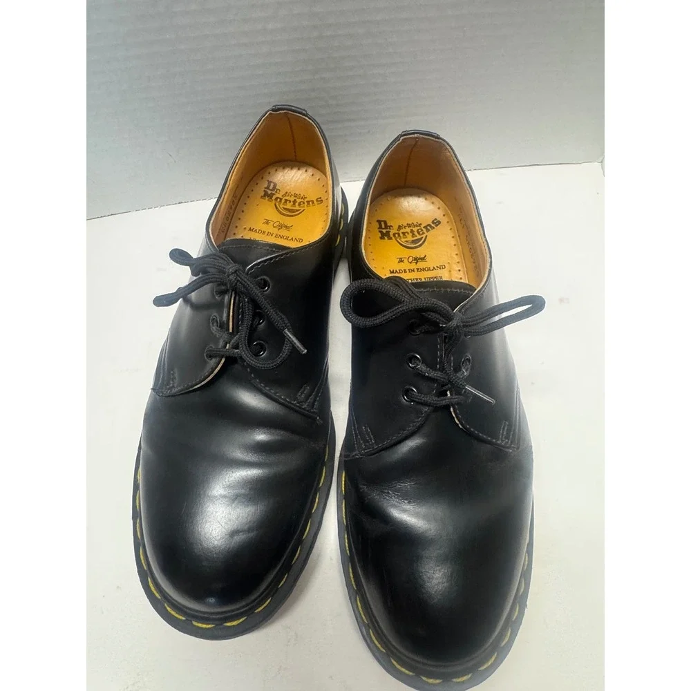 Dr. Martens 1461 Vintage Made in England Black Leather Oxford Shoes Mens 8